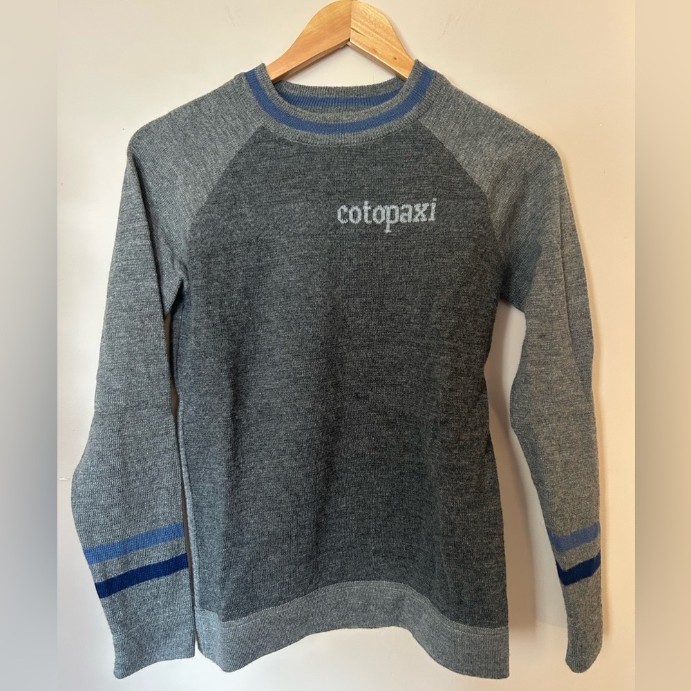 Cotopaxi Charcoal and Navy Crewneck Sweater